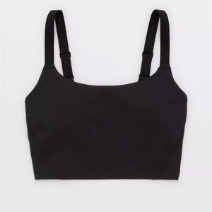 Offline By Aerie The Hugger Longline Sports Bra Black | Size: L